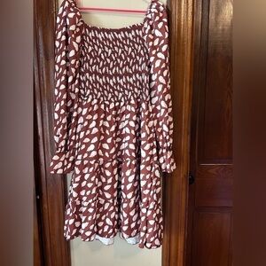 Shein Elastic Waist Fall Dress